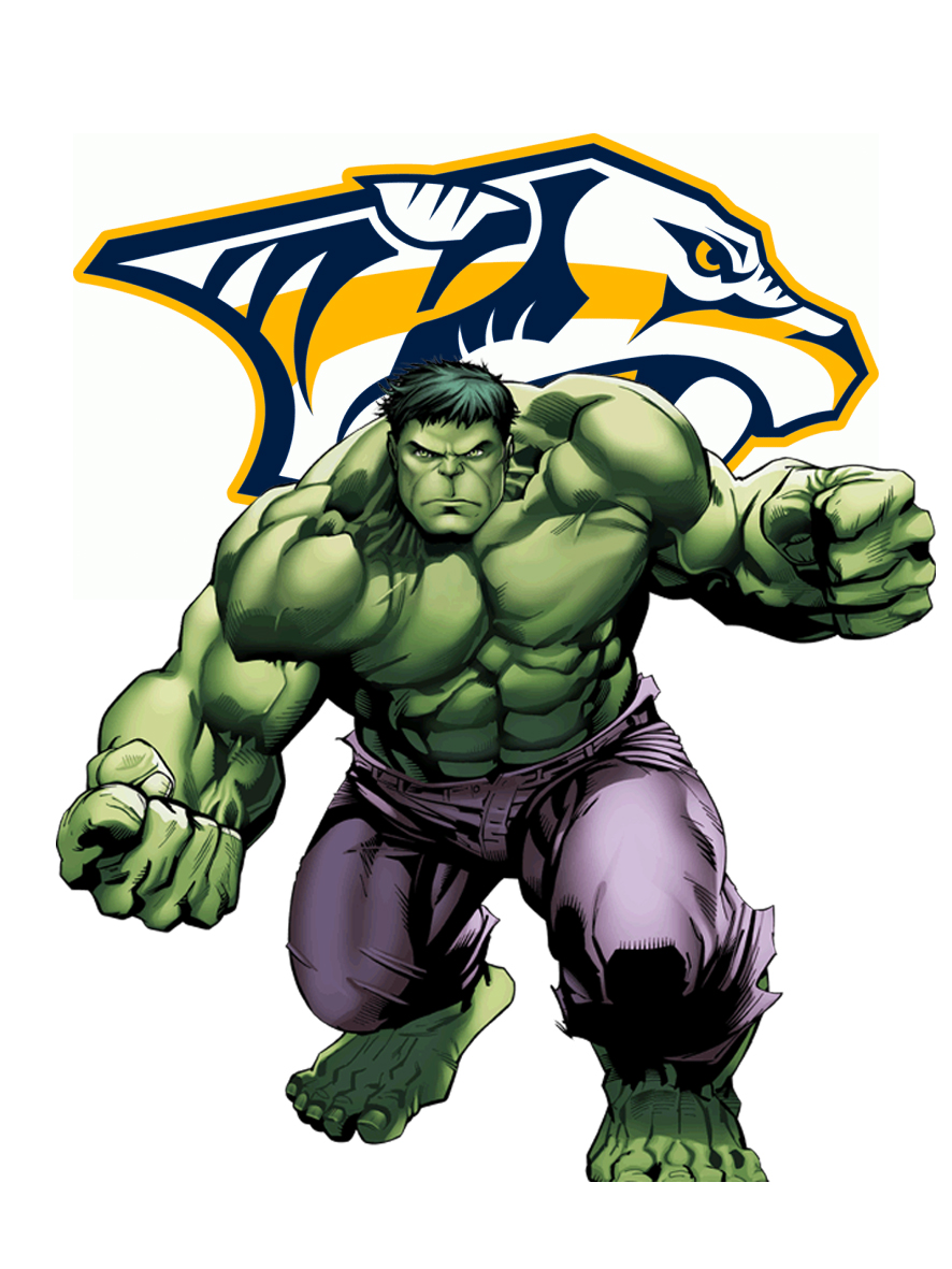 Nashville Predators Hulk Logo vinyl decal